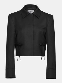 Source Unknown Accessoires | Blazer Court Avec Noeud Sisilia, Noir