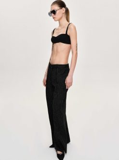 Source Unknown Vetements | Pantalon De Costume Ceinture, Rayures Noires