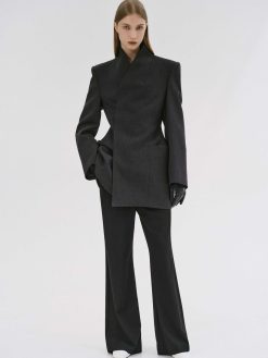 Source Unknown Vetements D'Exterieur | Corrin Wrap Blazer, Charbon