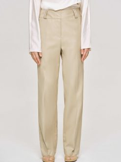 Source Unknown Bas | Pantalon Droit En Gabardine, Beige