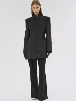 Source Unknown Vetements | Corrin Wrap Blazer, Charbon