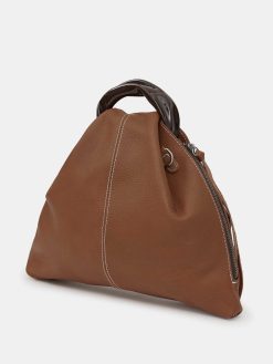 Source Unknown Chaussures Et Sacs | Cabas Triangle En Cuir De Veau, Brune