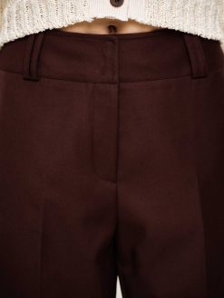 Source Unknown Bas | Pantalon De Costume En Gabardine, Marron Merlot