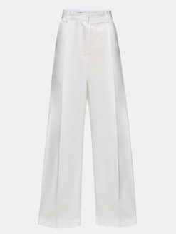 Source Unknown Vetements | Pantalon Taiamo Fluide Satin, Blanc