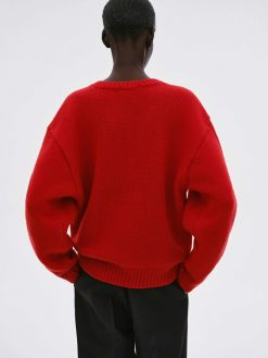 Source Unknown Tricots | Pull En Laine Extra Fine, Rouge