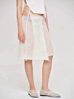 Source Unknown Vetements | Jupe En Tricot Semi-Transparente, Bouleau