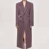 Source Unknown Vetements | Manteau Long Sablier Delphina, Gris Mauve