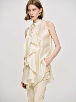 Source Unknown Accessoires | Haut Drape A Volants, Champagne