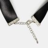 Source Unknown Accessoires | Collier Ras Du Cou Avec Noeud En Satin, Noir