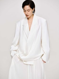 Source Unknown Accessoires | Baia Boxy Wrap Blazer, Blanc