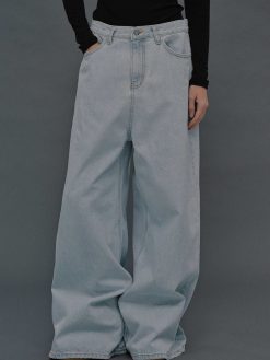 Source Unknown Jean | Jean Coupe Oversize, Delavage Bleu Clair