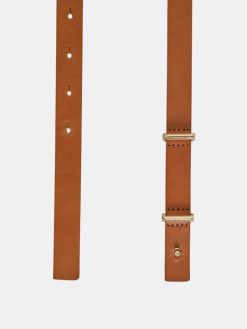 Source Unknown Vetements | Ceinture Fine En Cuir De Veau, Beige