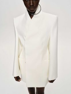 Source Unknown Vetements D'Exterieur | Blazer Portefeuille Corrin, Creme