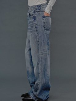 Source Unknown Vetements | Jean Croise Destructure, Bleu Moyen