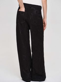 Source Unknown Vetements | Pantalon Large Au Crochet Sevilla, Noir