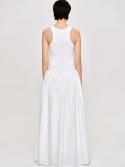 Source Unknown Vetements | Robe Debardeur Amal Taille Basse Racer, Blanc