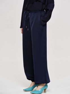 Source Unknown Vetements | Pantalon De Jogging En Satin, Bleu Marine