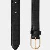 Source Unknown Accessoires | Ceinture Effet Croco, Noire