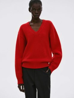 Source Unknown Tricots | Pull En Laine Extra Fine, Rouge