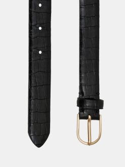 Source Unknown Vetements | Ceinture Effet Croco, Noire