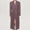 Source Unknown Vetements D'Exterieur | Manteau Long Sablier Delphina, Gris Mauve