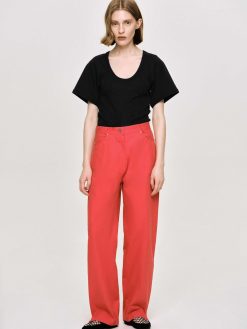 Source Unknown Bas | Pantalon A Jambe Cylindrique, Rouge