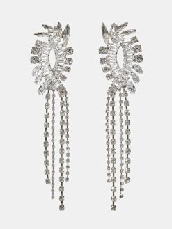 Source Unknown Accessoires | Boucles D'Oreilles Pendantes En Cristal, Argent