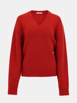 Source Unknown Tricots | Pull En Laine Extra Fine, Rouge