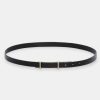 Source Unknown Accessoires | Ceinture Fine En Cuir De Veau, Noir