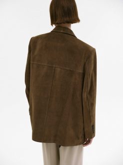 Source Unknown Accessoires | Blazer En Peau D'Agneau Hailey, Noix De Pecan