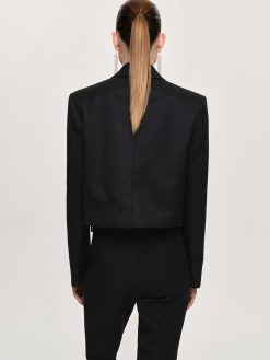 Source Unknown Accessoires | Blazer Court Avec Noeud Sisilia, Noir