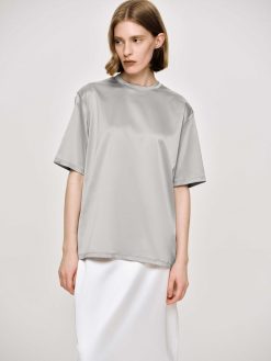 Source Unknown Accessoires | T-Shirt En Satin, Argent