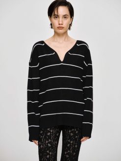 Source Unknown Vetements | Pull A Col En V Profond, Noir