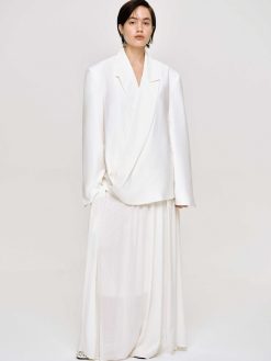 Source Unknown Accessoires | Baia Boxy Wrap Blazer, Blanc