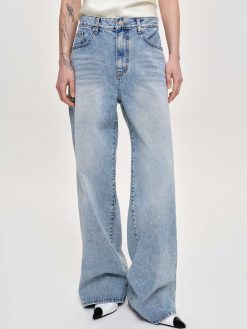 Source Unknown Vetements | Jean Long A Jambe Droite, Bleu Vintage Clair