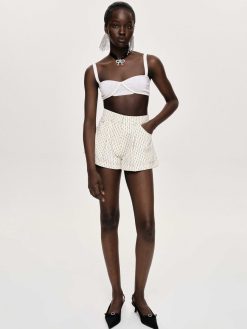 Source Unknown Tricots | Soutien-Gorge En Tricot Cotele, Blanc