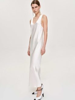 Source Unknown Accessoires | Robe Longue En Satin, Perle