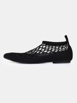 Source Unknown Chaussures Et Sacs | Chaussette Plate En Maille Ballerine, Noir