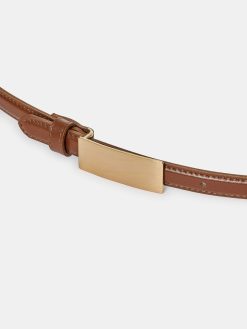 Source Unknown Accessoires | Ceinture En Cuir A Boucle Plate, Selle