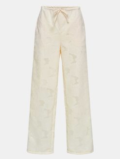 Source Unknown Vetements | Pantalon Jacquard A Cordon, Ivoire