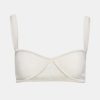 Source Unknown Vetements | Soutien-Gorge En Tricot Cotele, Blanc