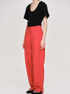 Source Unknown Vetements | Pantalon A Jambe Cylindrique, Rouge