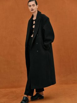 Source Unknown Vetements D'Exterieur | Manteau Grand-Pere Surdimensionne Wallis, Noir