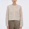 Source Unknown Vetements | Cardigan En Laine De Tonte Mogador, Melange Beige