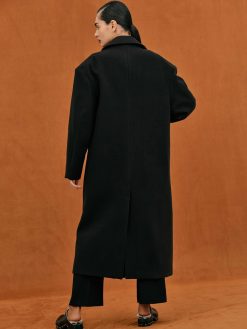 Source Unknown Vetements D'Exterieur | Manteau Grand-Pere Surdimensionne Wallis, Noir