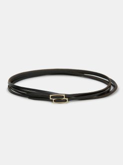 Source Unknown Vetements | Ceinture En Cuir Double Fine, Noire