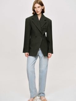 Source Unknown Vetements D'Exterieur | Blazer Cintre A Double Boutonnage Nangy,