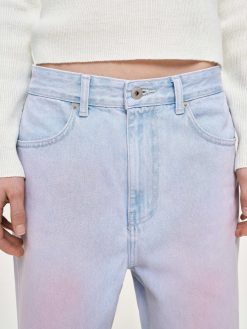 Source Unknown Vetements | Jean A Jambe Large Peint, Delave Rose