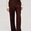 Source Unknown Bas | Pantalon De Costume En Gabardine, Marron Merlot