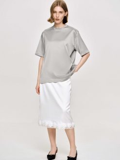 Source Unknown Accessoires | T-Shirt En Satin, Argent